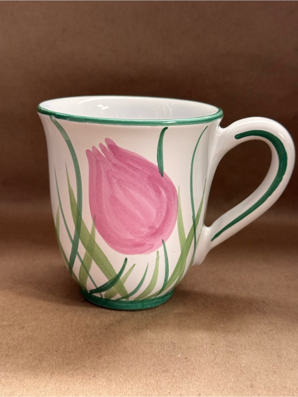 2003 Starbucks Barista Hand Painted Tulip Mug. 14 fl oz.